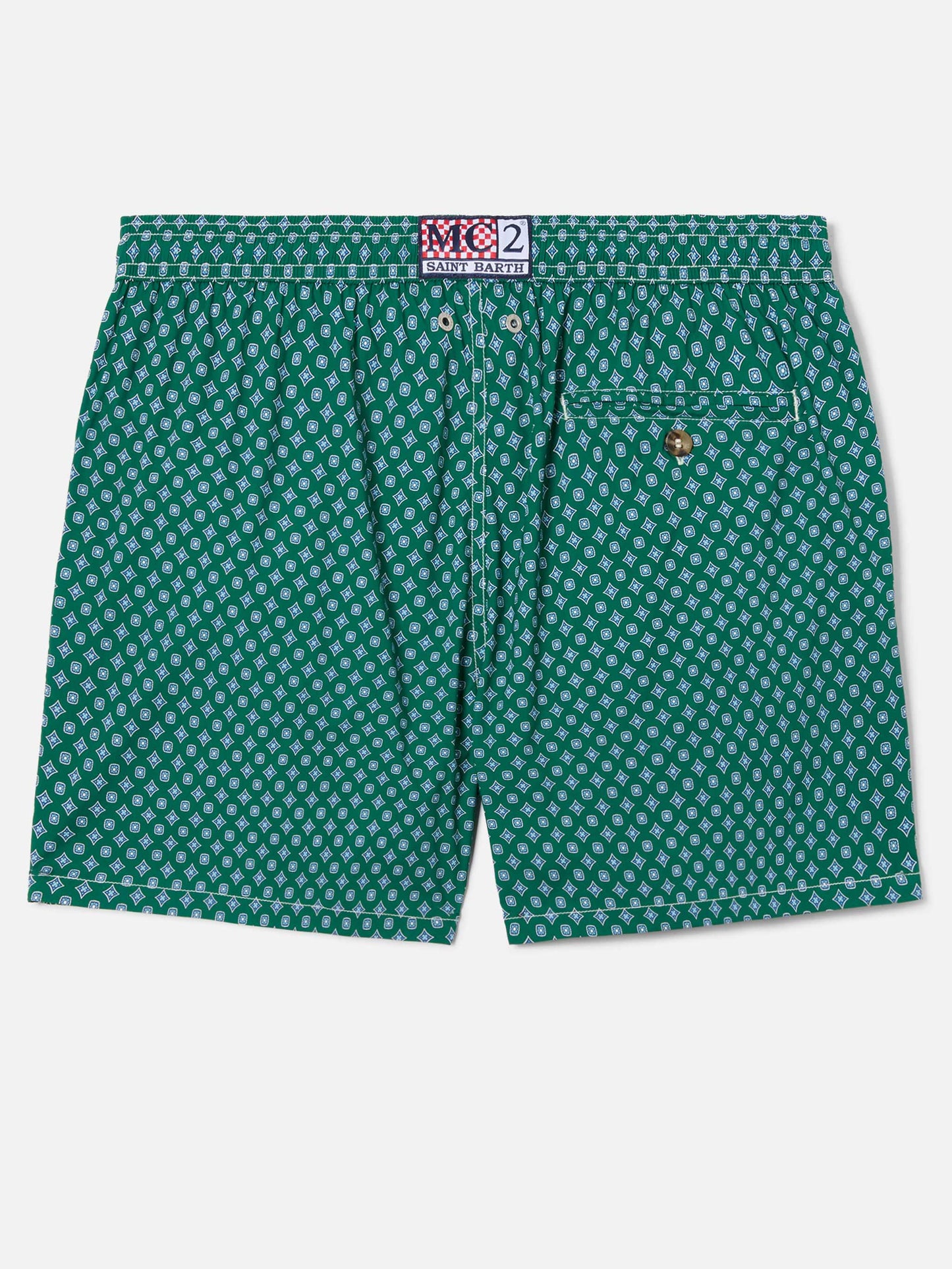 Green Lighting Micro swim shorts with all-over geometric print