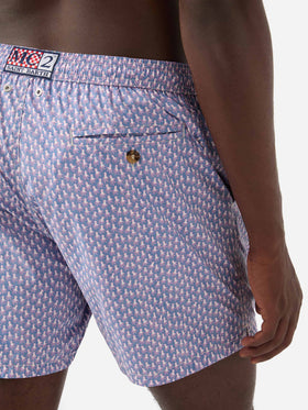 Lilac Lighting Micro swim shorts with all-over octopus print