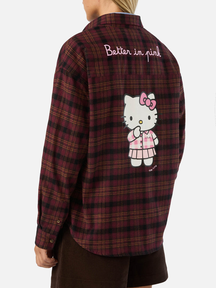 Camisa de franela de algodón Lully con bordado Hello Kitty | Special edition 
