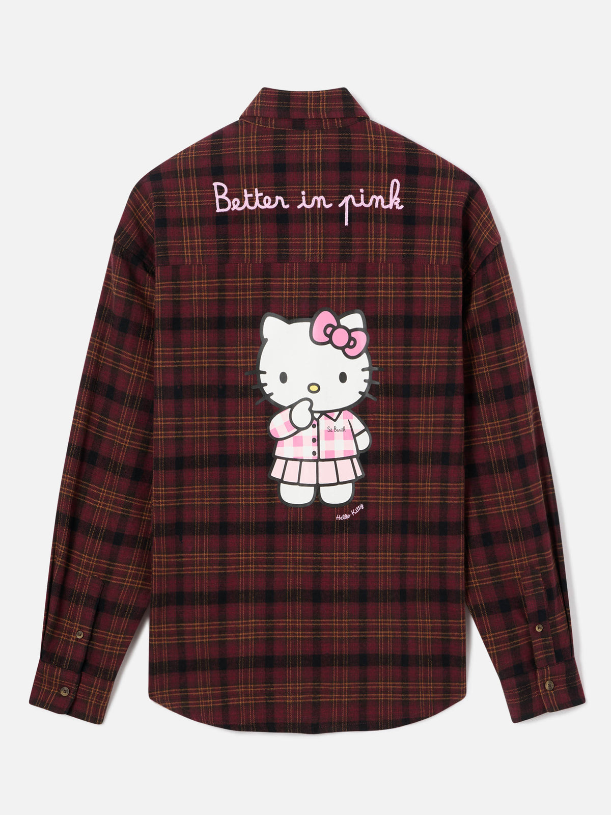 Hemd aus Baumwollflanell Lully mit Hello Kitty-Stickerei | Special edition 