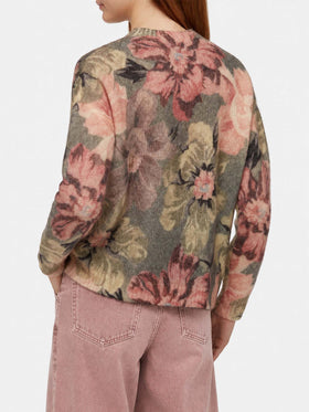 Maglia Louise in mohair con stampa floreale