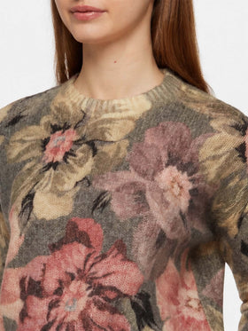 Maglia Louise in mohair con stampa floreale