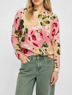 Suéter Louise con estampado de peonías 