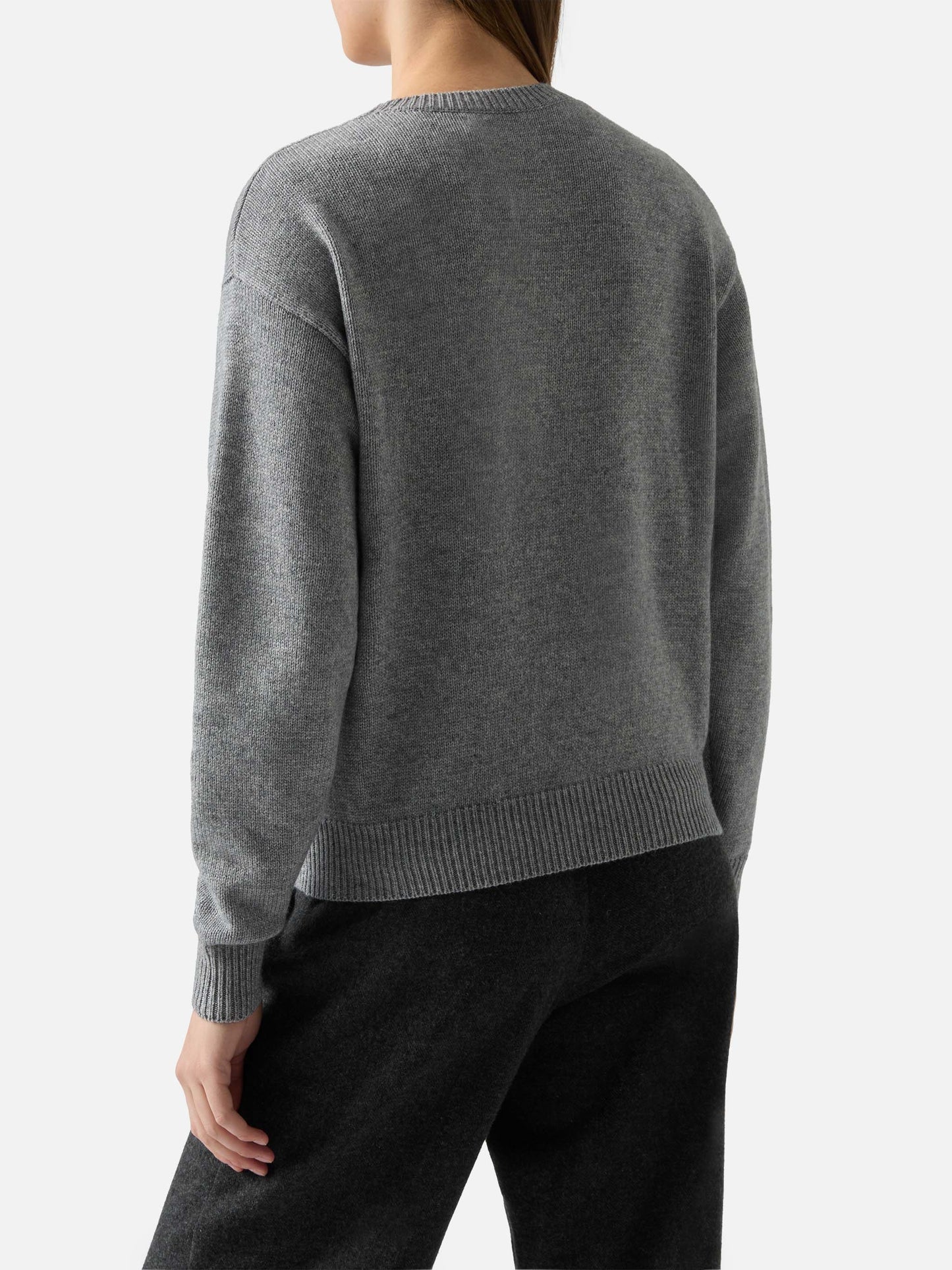 Girocollo Louise grigio con decorazioni di strass Saint Moritz | SPECIAL EDITION ST. MORITZ TOP OF THE WORLD