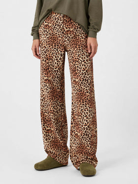Pantalones de pana con estampado de leopardo Lisbeth 