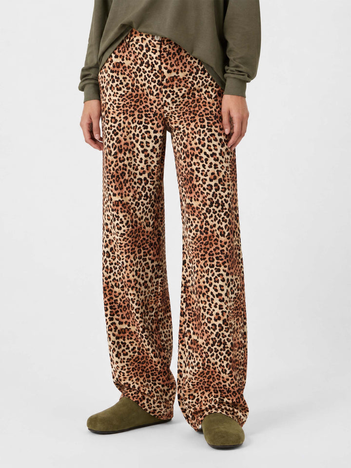 Pantalon en velours côtelé léopard Lisbeth 