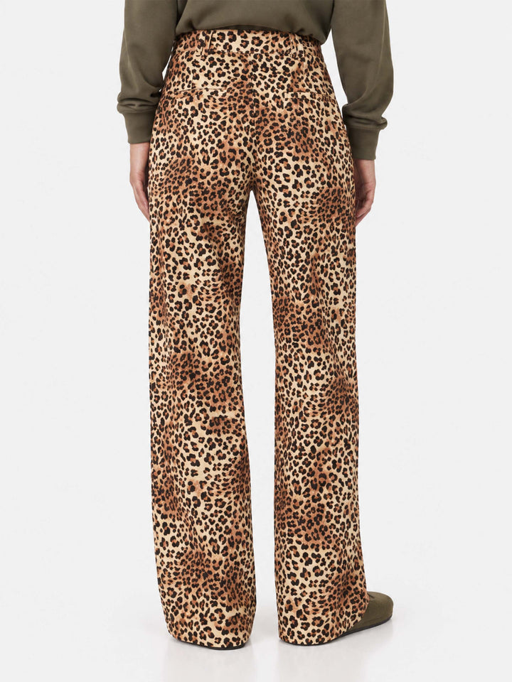 Pantalon en velours côtelé léopard Lisbeth 
