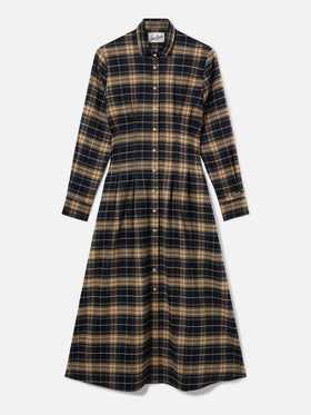 Chemisier lungo Alys in flanella con motivo tartan