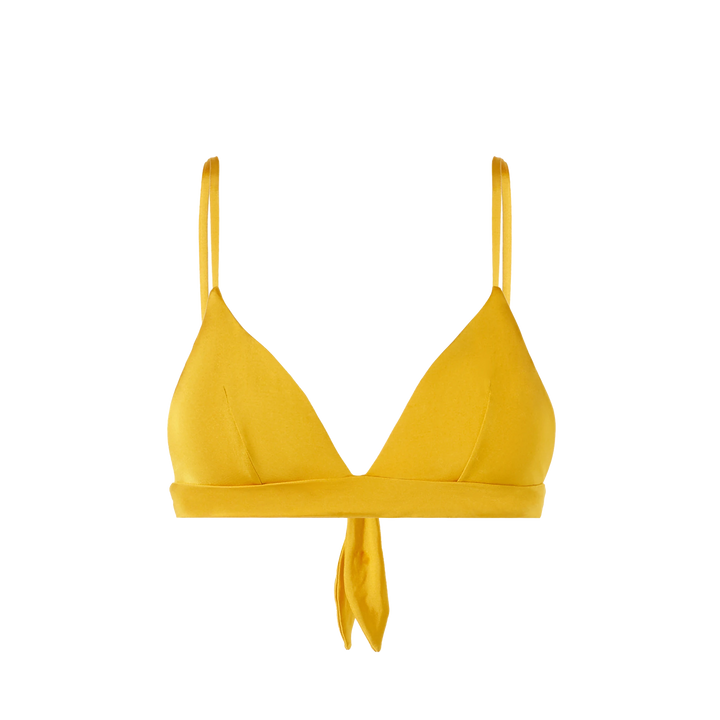 Woman mustard triangle top