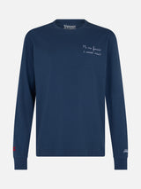 Man blue t-shirt Luton with Mi me faccio i cassi miei! embroidery | VACANZE DI NATALE SPECIAL EDITION