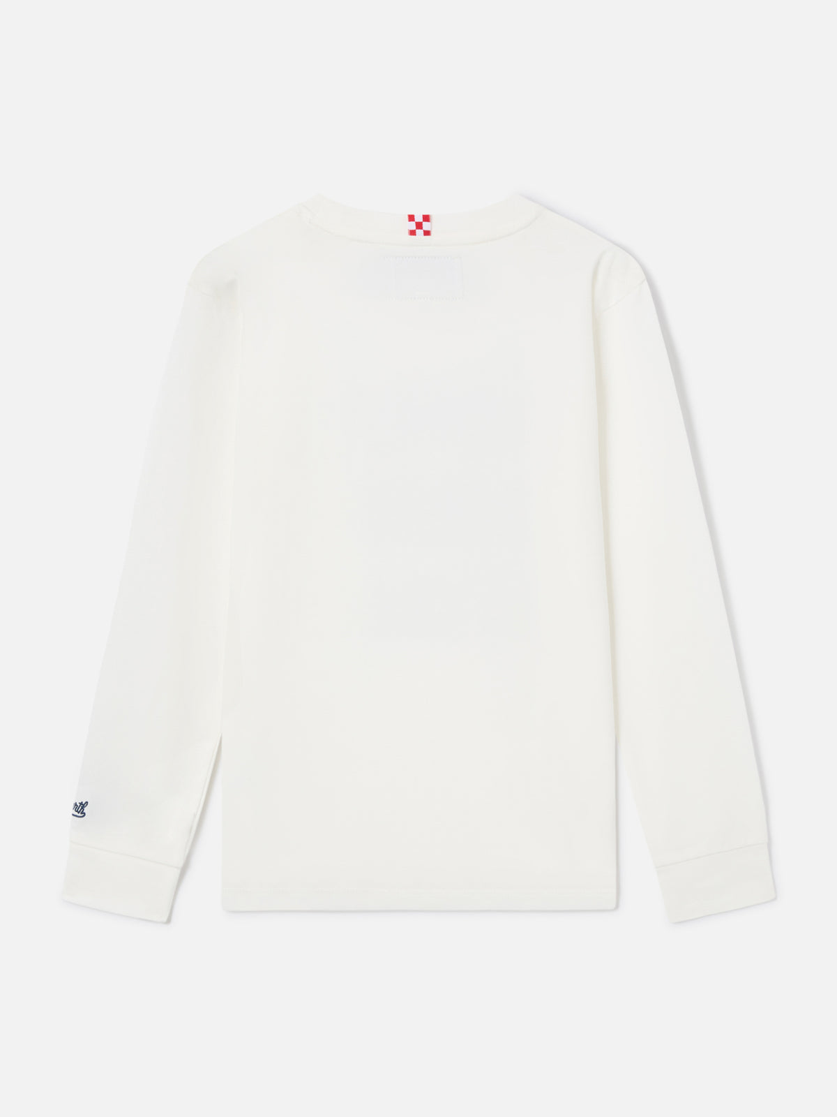 Camiseta de manga larga de algodón White Luton con estampado Vado A Vivere Da Solo 