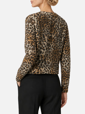 Cardigan Lyza con stampa animalier