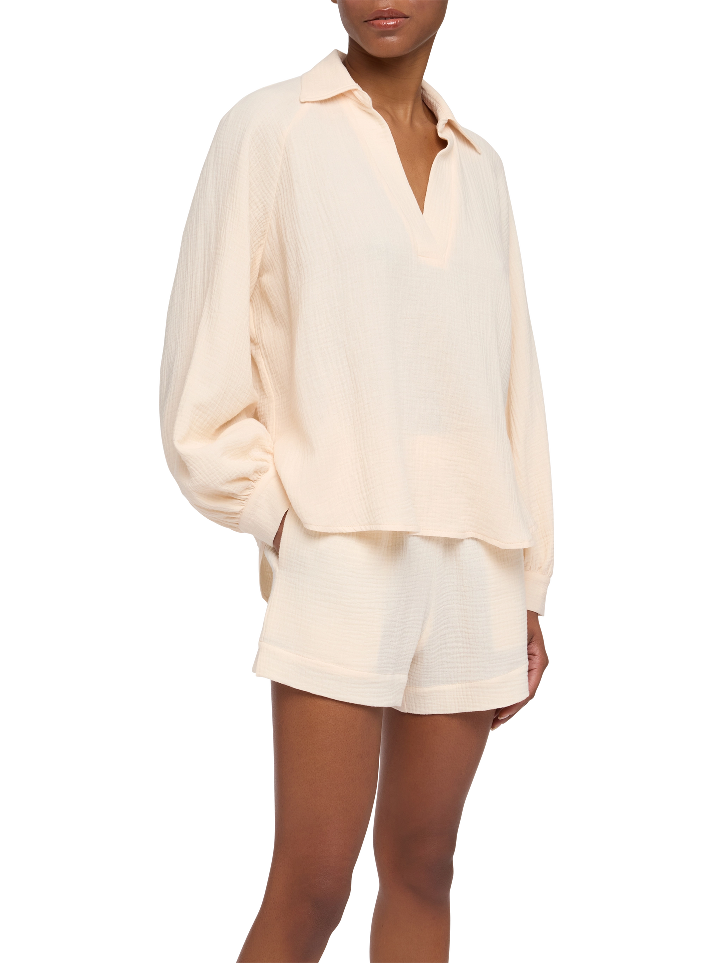 Maira off-white muslin blouse
