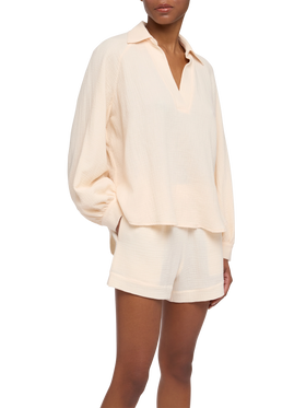 Maira off-white muslin blouse