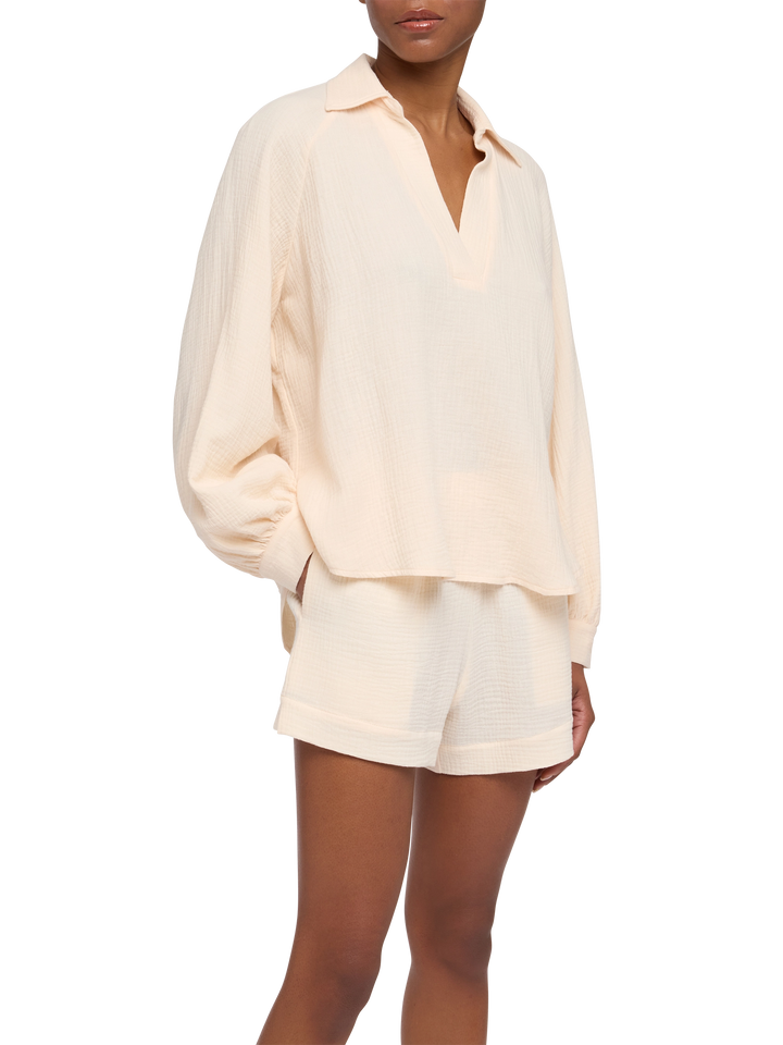 Maira off-white muslin blouse