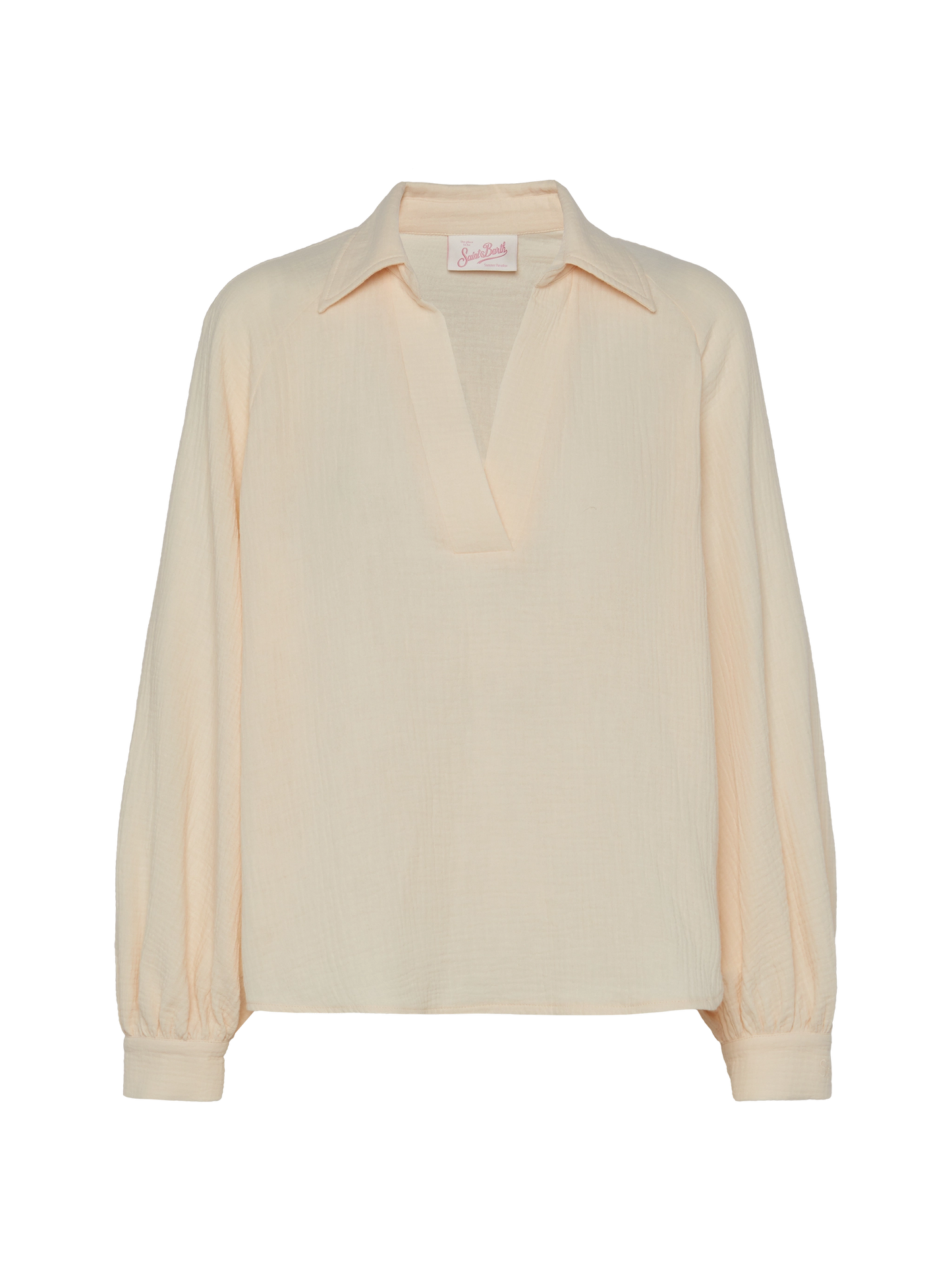Maira cremefarbene Musselinbluse