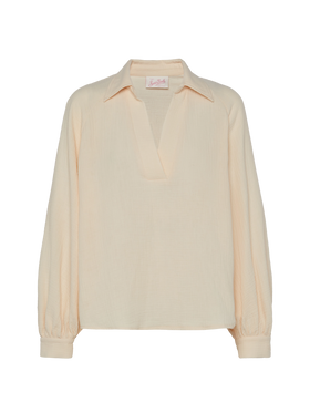 Maira cremefarbene Musselinbluse