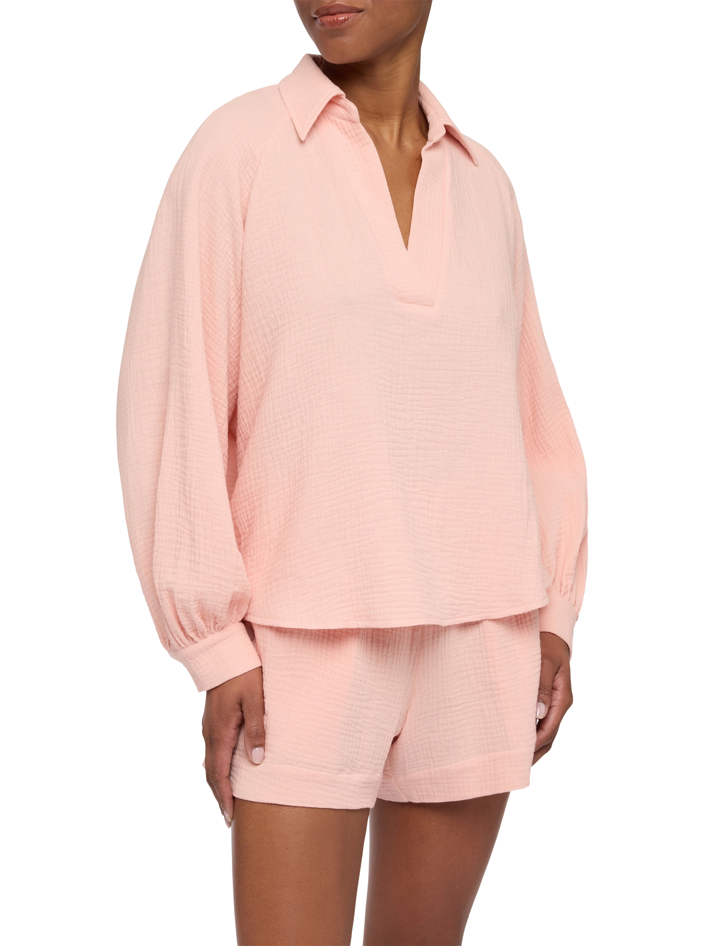 Maira pink muslin blouse