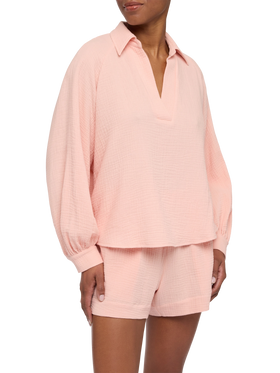 Maira pink muslin blouse