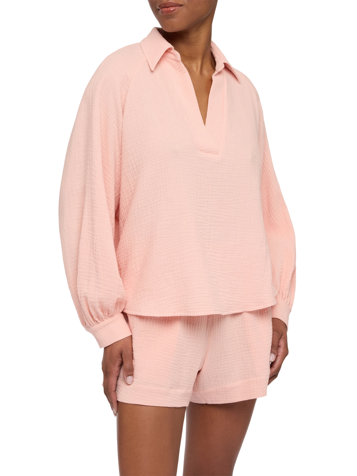 Maira rosa Musselinbluse