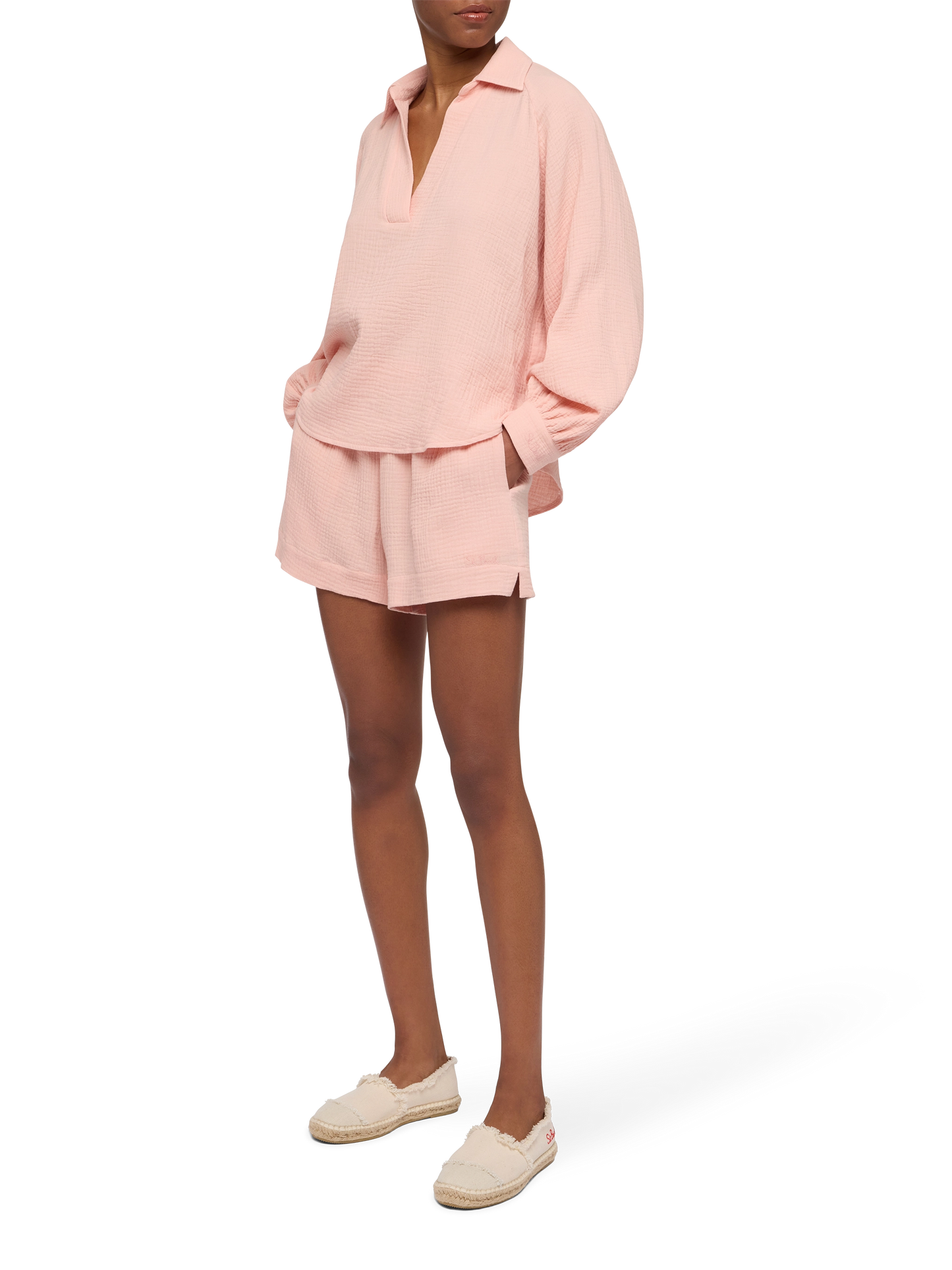 Maira pink muslin blouse