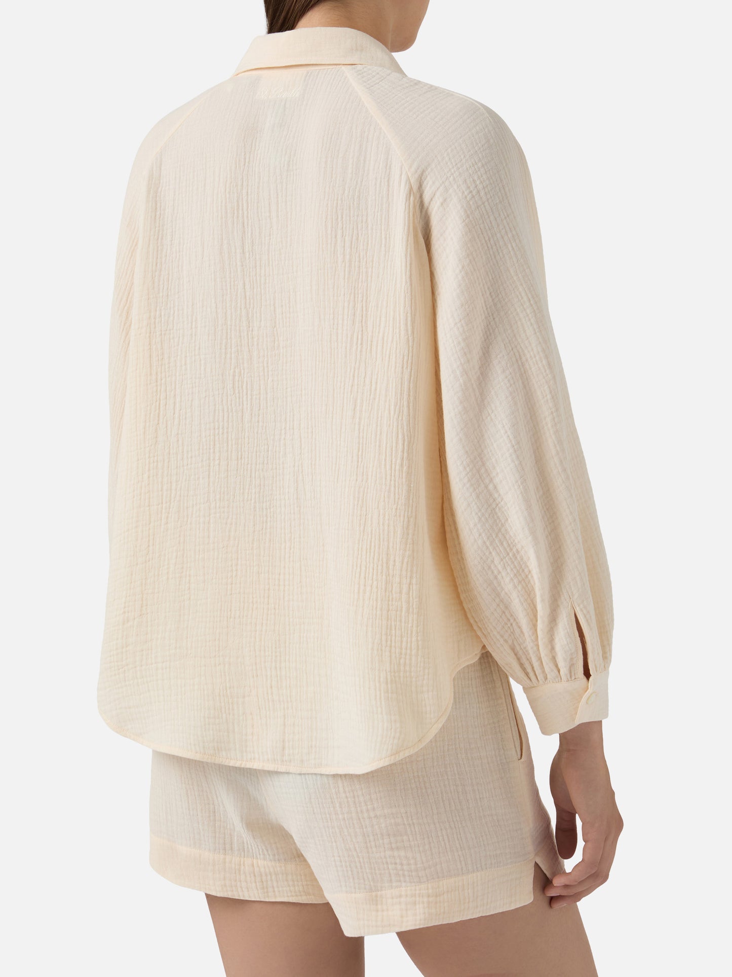 Beige cotton muslin Maira blouse