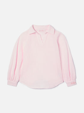 Maira Jr Shirt in pink cotton muslin