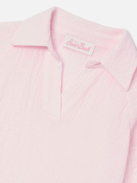 Maira Jr Shirt in pink cotton muslin