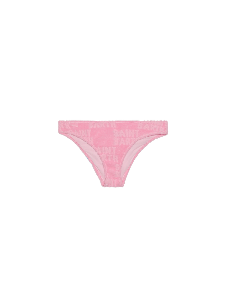 Slip da bagno da bambina in spugna rosa