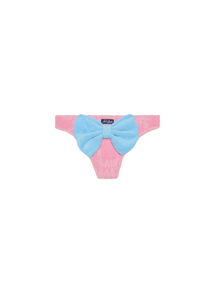 Slip da bagno da bambina in spugna rosa