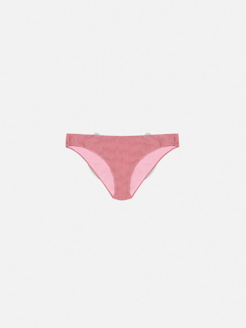 Madame pink lurex swim briefs with bow