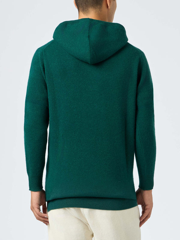 Man British green hooded sweater Mahony