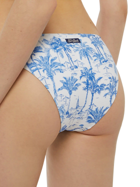 Bikini a bralette Gaia Maia con stampa toile de jouy