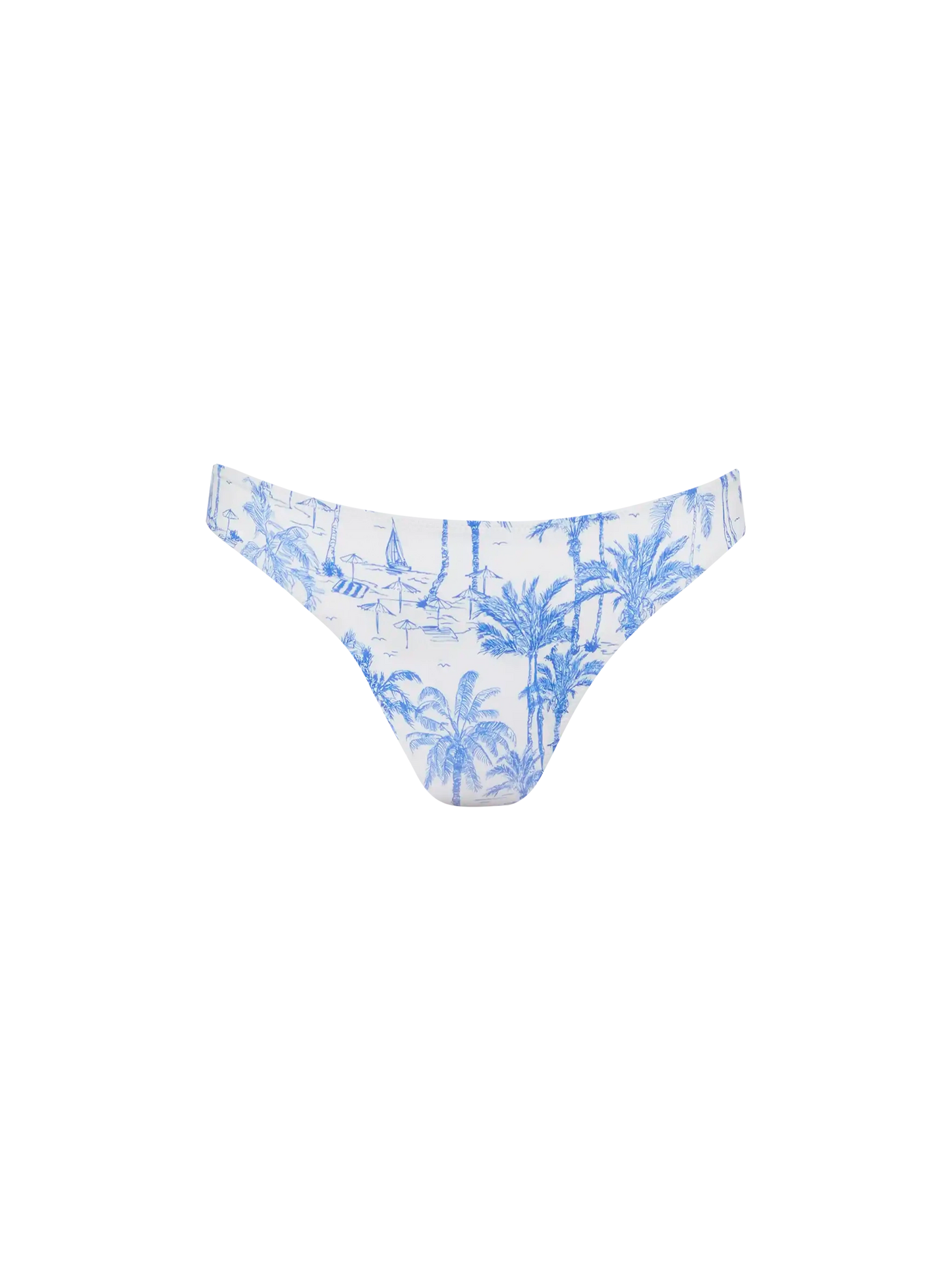 Slip mare a vita alta Maia con stampa toile de jouy