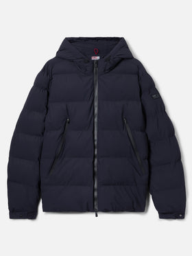 Man navy blue hooded puffer jacket Maier