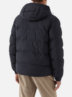 Man navy blue hooded puffer jacket Maier
