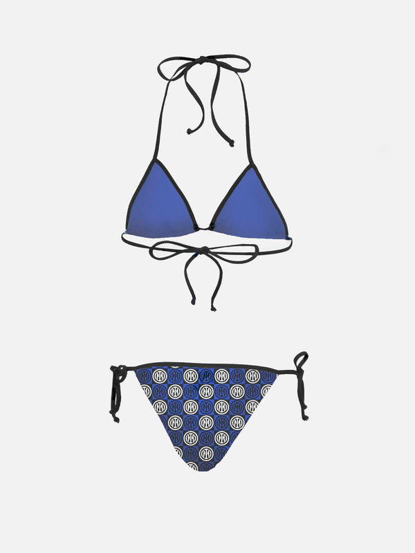 Bikini a triangolo da donna Maleah con stampa loghi Inter | INTER SPECIAL EDITION