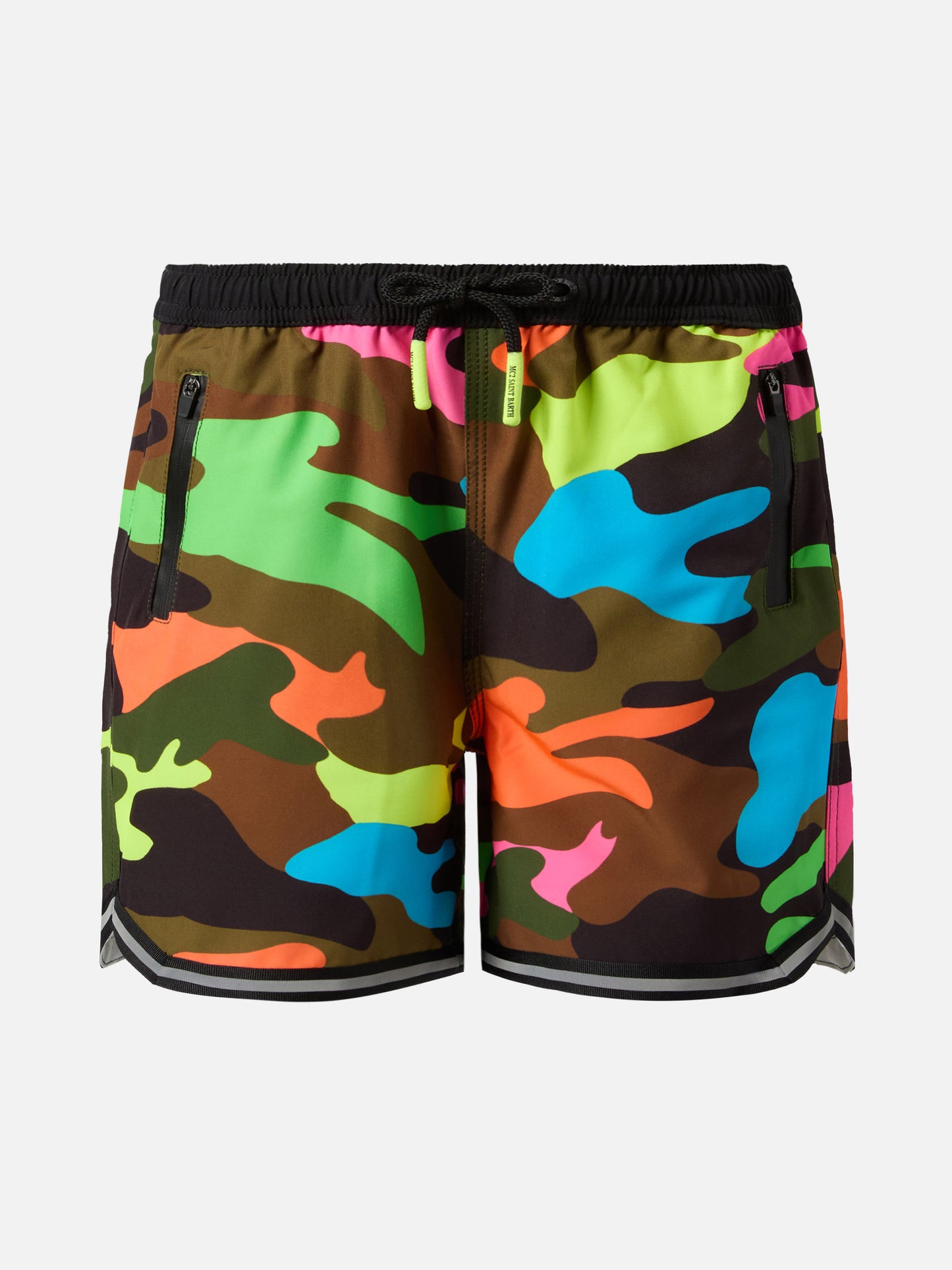 Lange Badeshorts Malibu Jr mit Camouflage-Muster