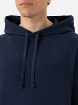 Cotton hooded sweatshirt Manhattan with St. Barth embroidery