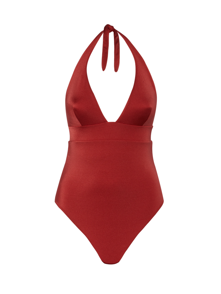 Marylin shimmer red one-piece swimsuit - MC2 Saint Barth