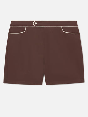 Short de bain Master Piping marron 