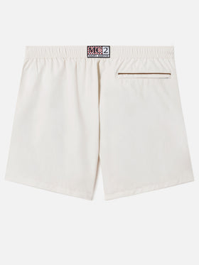 Master Piping swim shorts in solid white