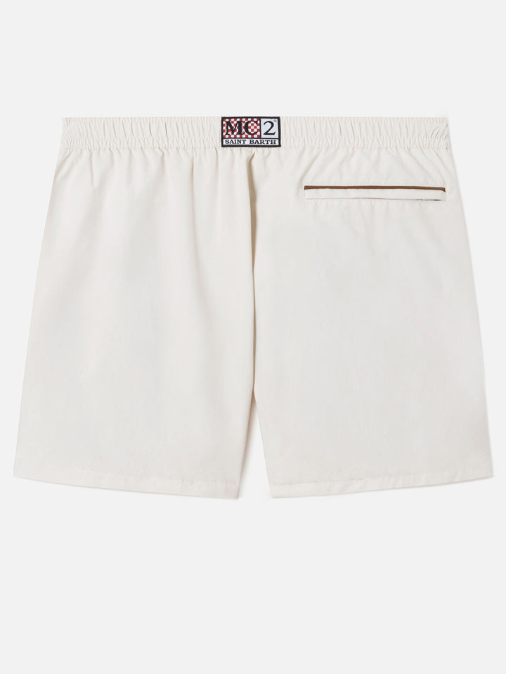 Master Piping swim shorts in white