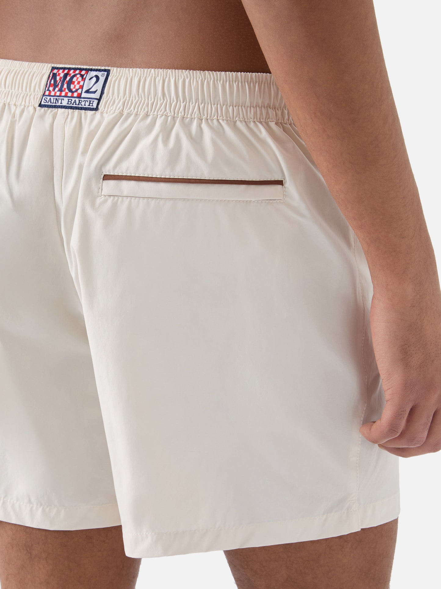 Master Piping swim shorts in solid white