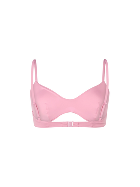 Rosa Strandtop May mit U-Ausschnitt und Bralette für Damen