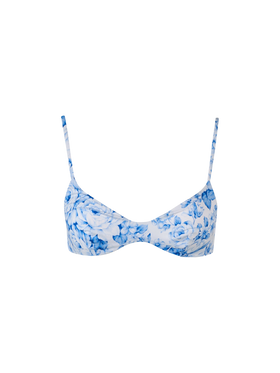 Top da spiaggia donna con scollo rotondo e fiori May