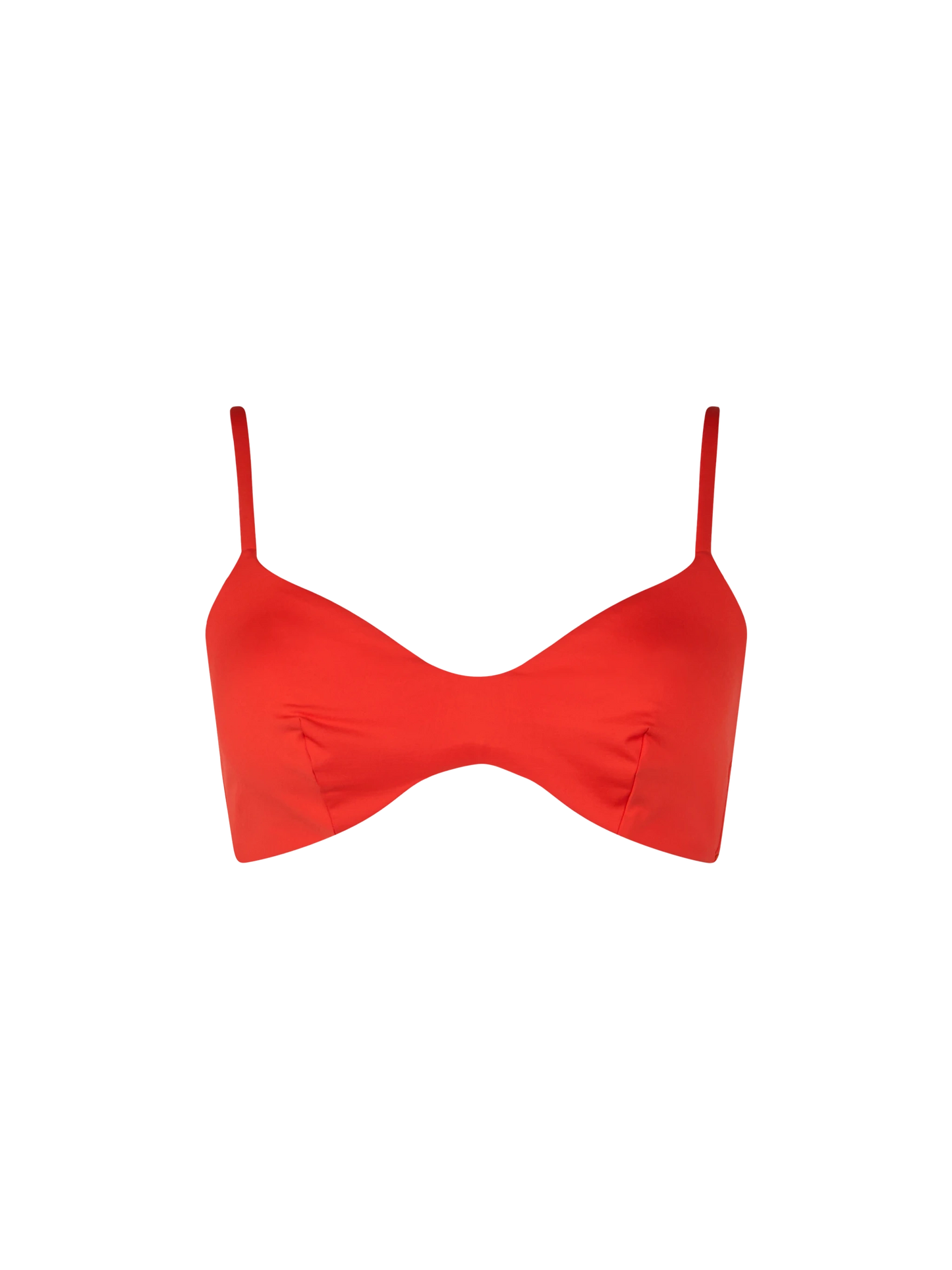 Woman orange scoop bralette beach top May