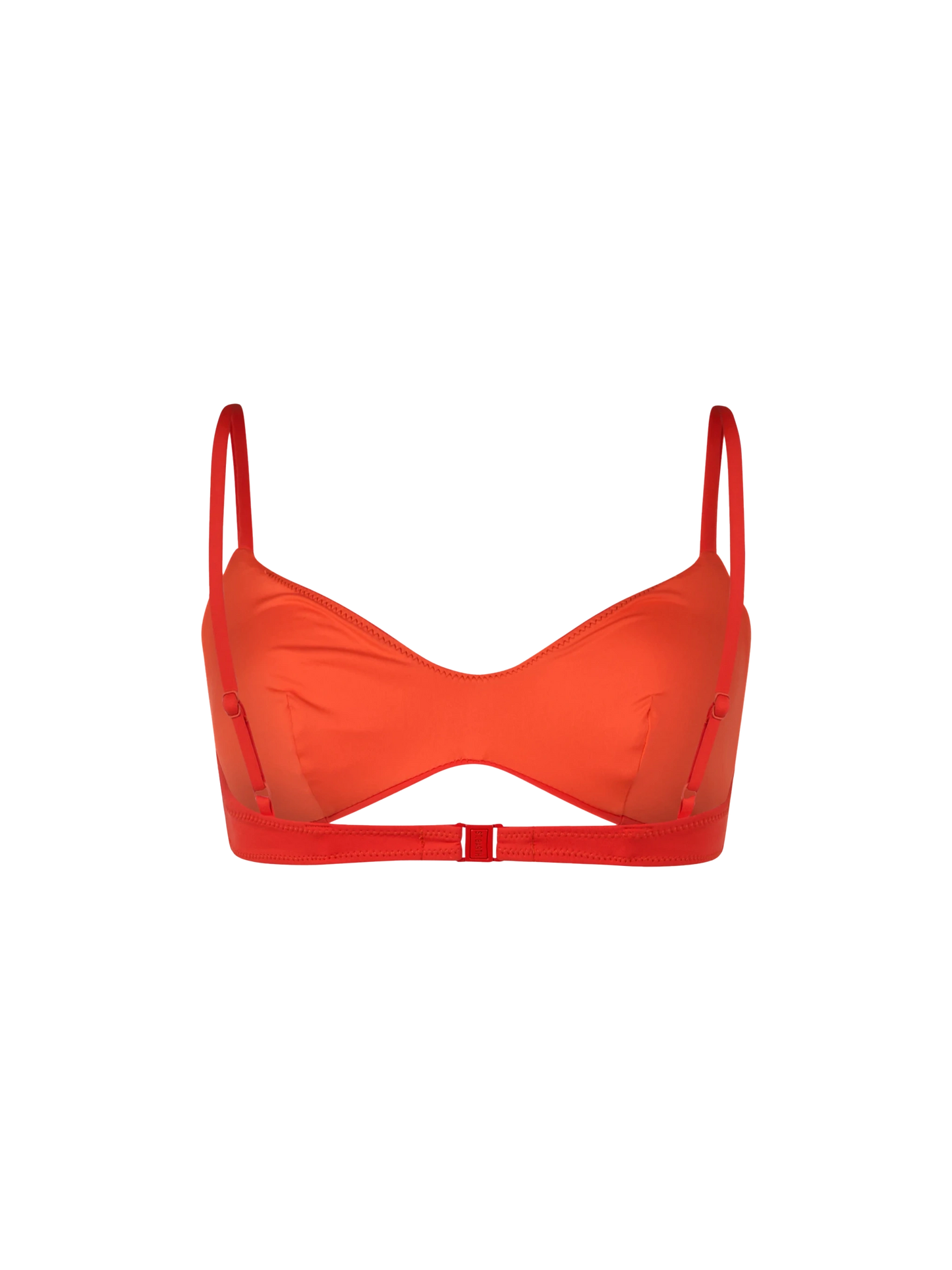 Woman orange scoop bralette beach top May