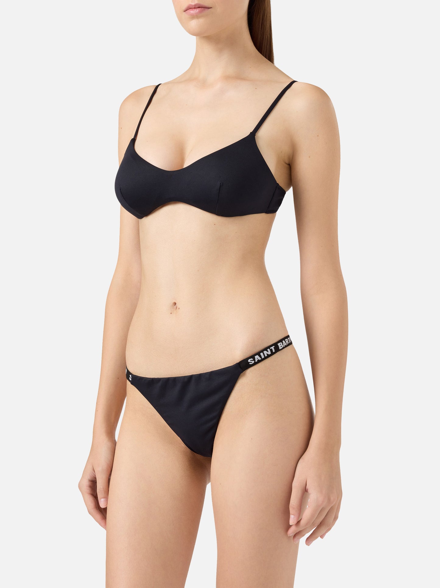 May black scoop bralette top