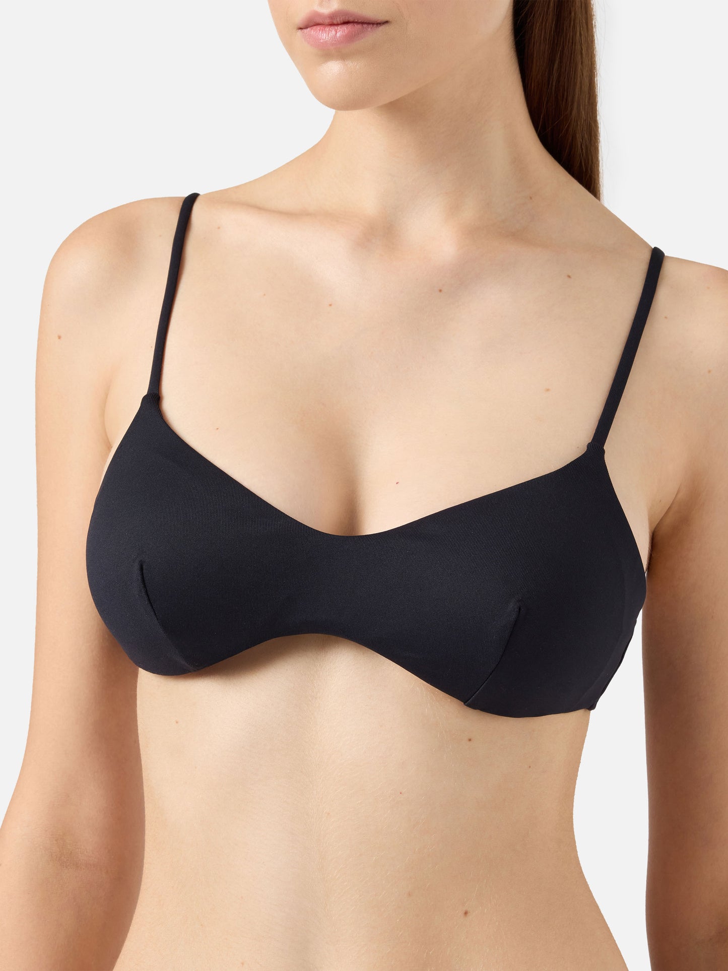 Bralette bikini May Elise in black with classic swim briefs